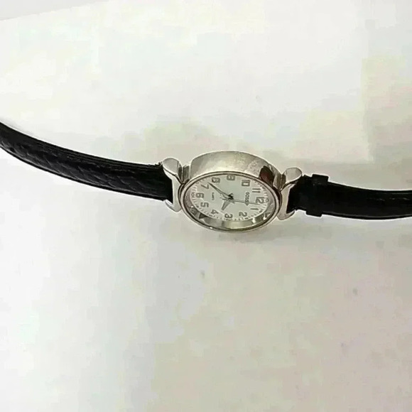 Gossip women's wrist watch leather black stainless steel silver buckle vintage - Picture 6 of 14